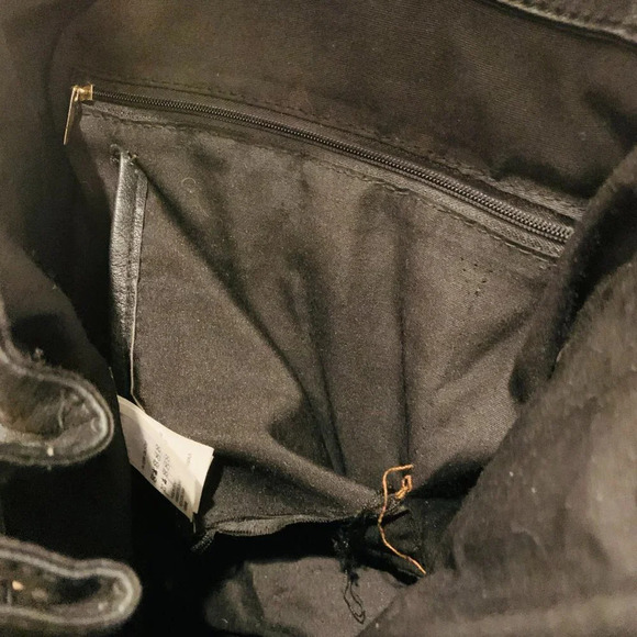 ALDO Black Faux Leather Backpack Book Bag - Picture 8 of 12